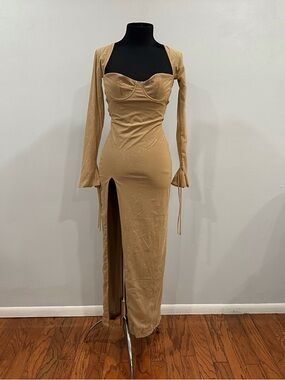 babyboo | Dresses | Tan Sparkly Dress From Babyboo | Poshmark
